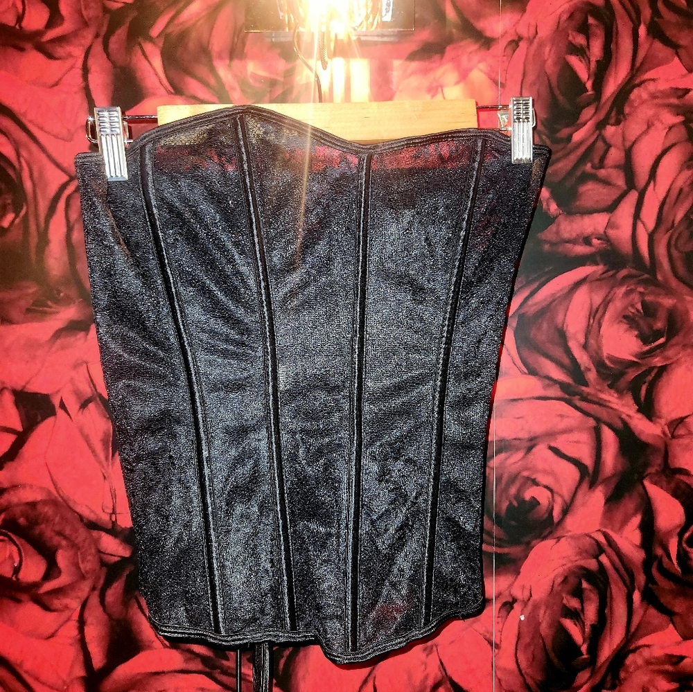 Frederick's Of Hollywood Vintage Black Gothic Fairy Corset Bustier